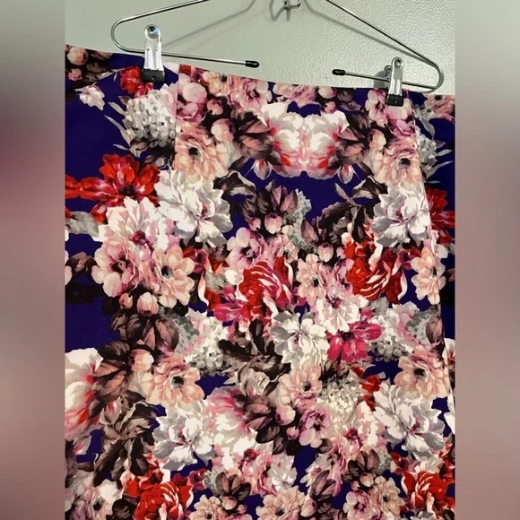 Talbots Womens Plus Lined Floral Boho Carrier Pencil Skirt Back Zip  22W New - Picture 4 of 14